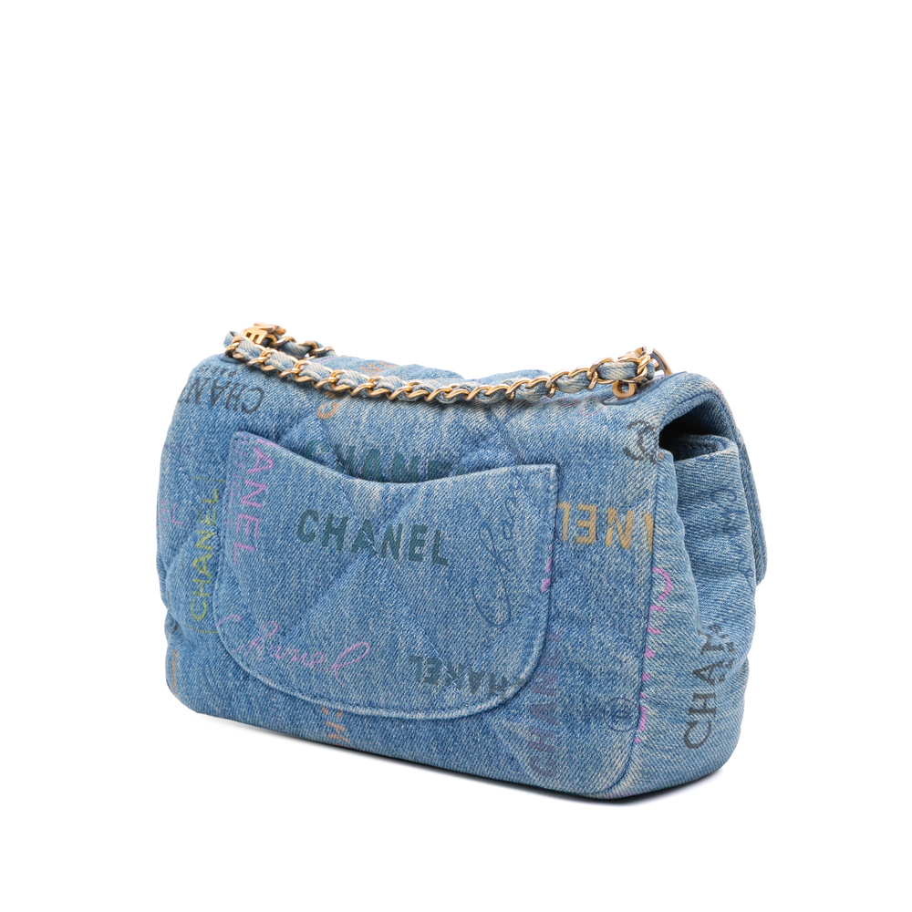 Pre-Loved Chanel Mini Rectangular Quilted Denim M… - image 2